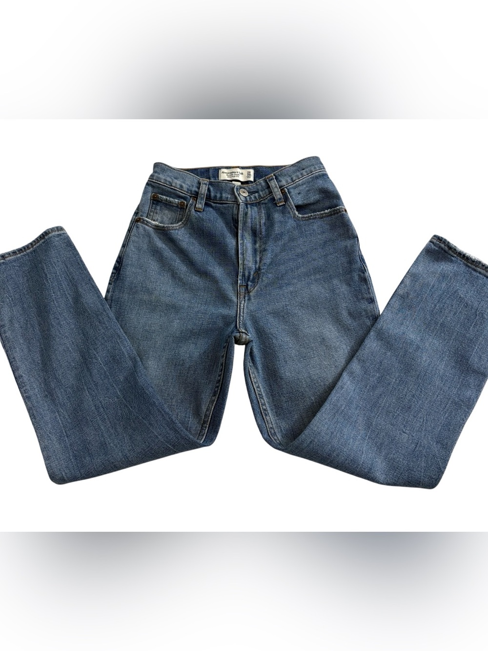 Abercrombie & Fitch Curve Love The Ankle Straight Ultra High Rise Jeans Sz 24/00